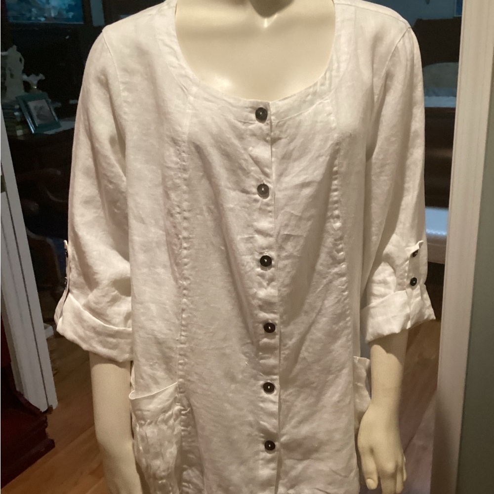 New John Mark Cream Button-Down Shirt